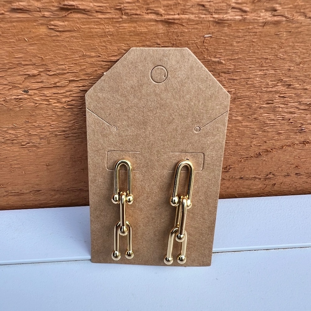 Gold Chain Link Earrings